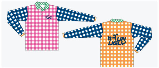 Gingham Long Sleeve Polo