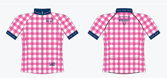 Pink Gingham Cycling Jersey